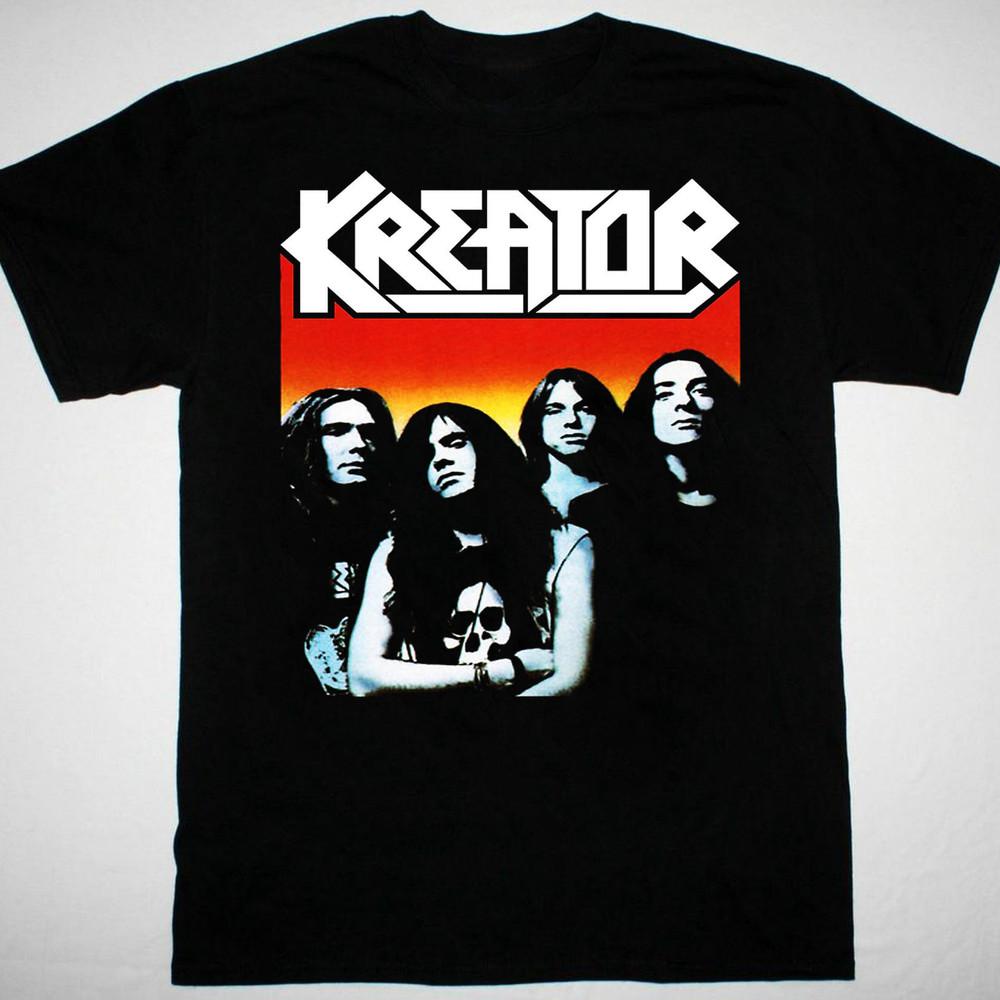 РАСПРОДАЖА Винтажная футболка с постером группы Kreator черная Унисекс Футболка Все размеры от S до 5XL Унисекс Футболка S
