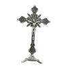 Free Standing Crucifix Catholic Cross Zinc Alloy Table Figurine for Altar Gift Decorative Centerpiece