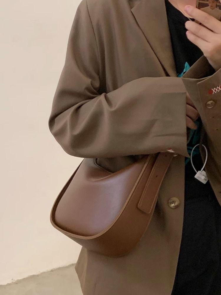 Retro-Satteltasche Damen 2025 neue Mode und vielseitige Koreanische Unterarmtasche Nischen-Vielseitige Pendler-Umhängetasche