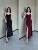Slimming Split Maxi Dress for Nightclub & Evening Wear