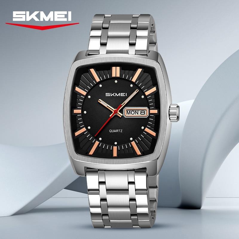 Watch Fashion Men's Watch Steel Belt Watch Calendar Business Quartz Watch Waterproof Luminous Watch Men's