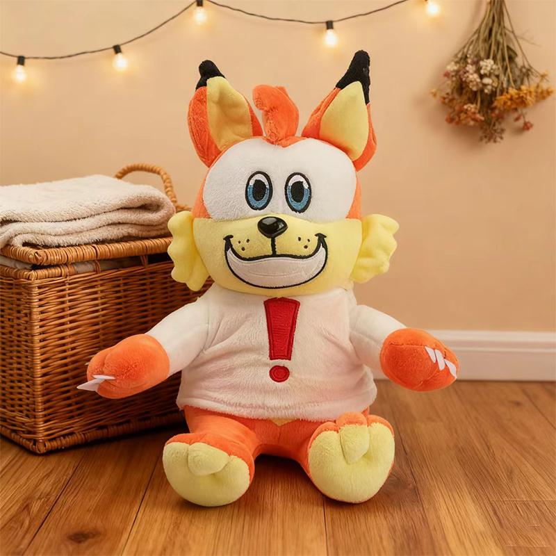 Peluche Gatto Bubsy Anime Carino Divertente Cartone Animato Gatto Arancione Gioco Figura Anime Animale Periferico Film Volpe Cuscino Regali per Bambini