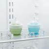 Portable Foldable Ice Ball Cup Food Grade Silicone Ice Ball Mold With Straw For Any Drink Reusable Travel Water Bottle