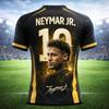 Neymars Sommer 3D-gedruckte Familienkleidung Fußballtrikot T-Shirt Ist Locker und Bequem Geeignet für Outdoor-Aktivitäten
