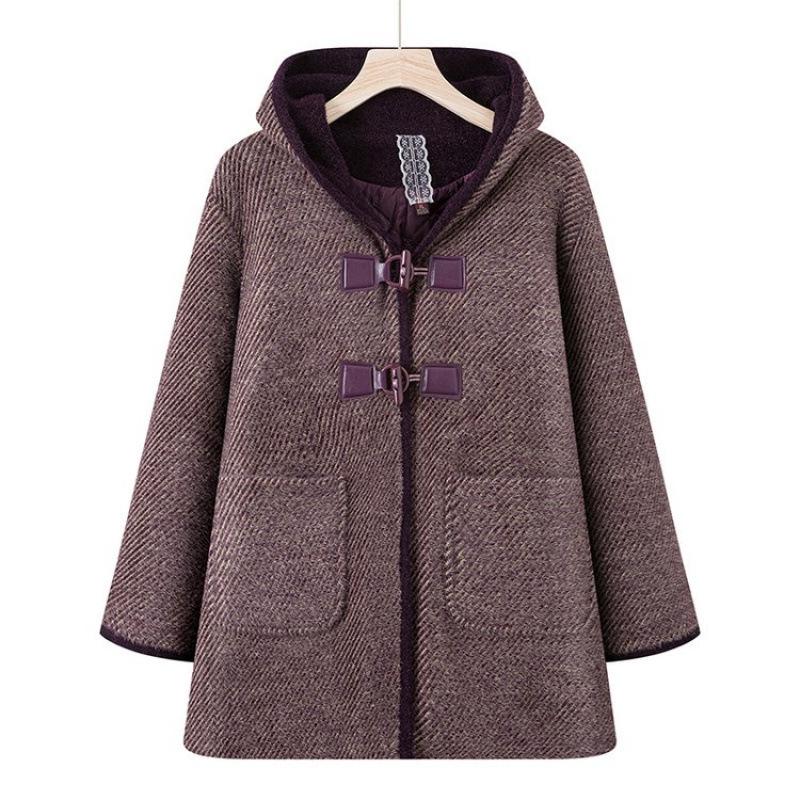 Women's Plus Size Quilted Hooded Winter Coat - Warm, Versatile, and Stylish for Mature Ladies