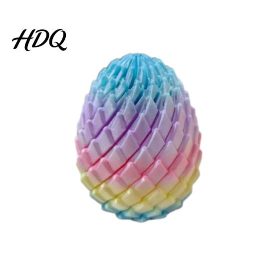 Smooth Spin Egg Toy 3D Printed Twisting Stress Relief Spiral Articulated Rotating S разноцветный