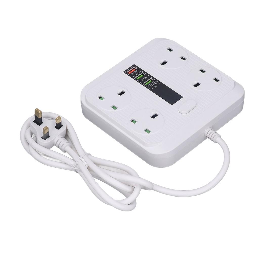 Power Socket Multifunction 8 In 1 USB PD QC Port with 2m Cable for Home