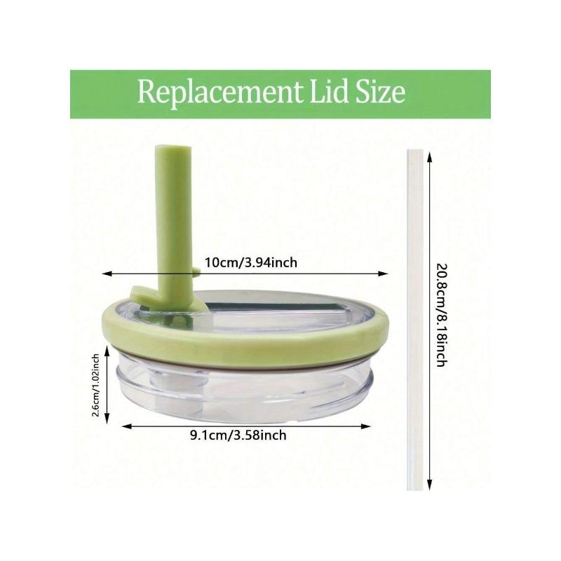 

Tumbler Flip Straw Lid Replacement Precise Fit Leak-Proof Reusable Design Ideal for Gym Outdoor Activities Christmas Gifts зелёный