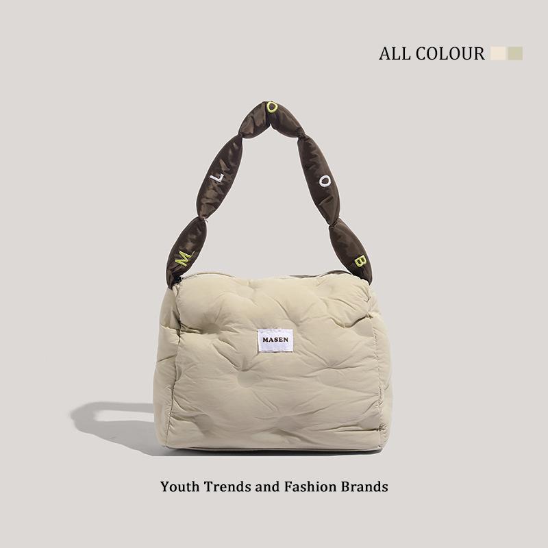 

Autumn and winter new square bag shoulder handbag cheese bag pillow bag soft bag