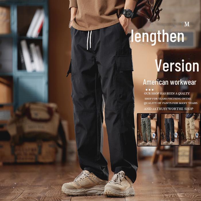 Shanggu Men's Retro Waterproof Loose Casual Pants for Autumn and Winter