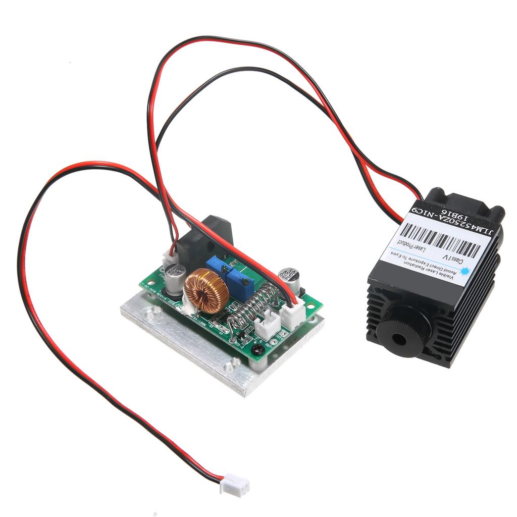 450nm Blue Line Laser Module – DC12V Adjustable Focus, For Alignment, Cutting, Engraving, Halloween Effects, 8-24V