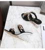 1098 Series Cm Heel Cm Platform Wedge Heel Slippers Shallow Women's Chain Simple Transparent Crystal Shoes LFD