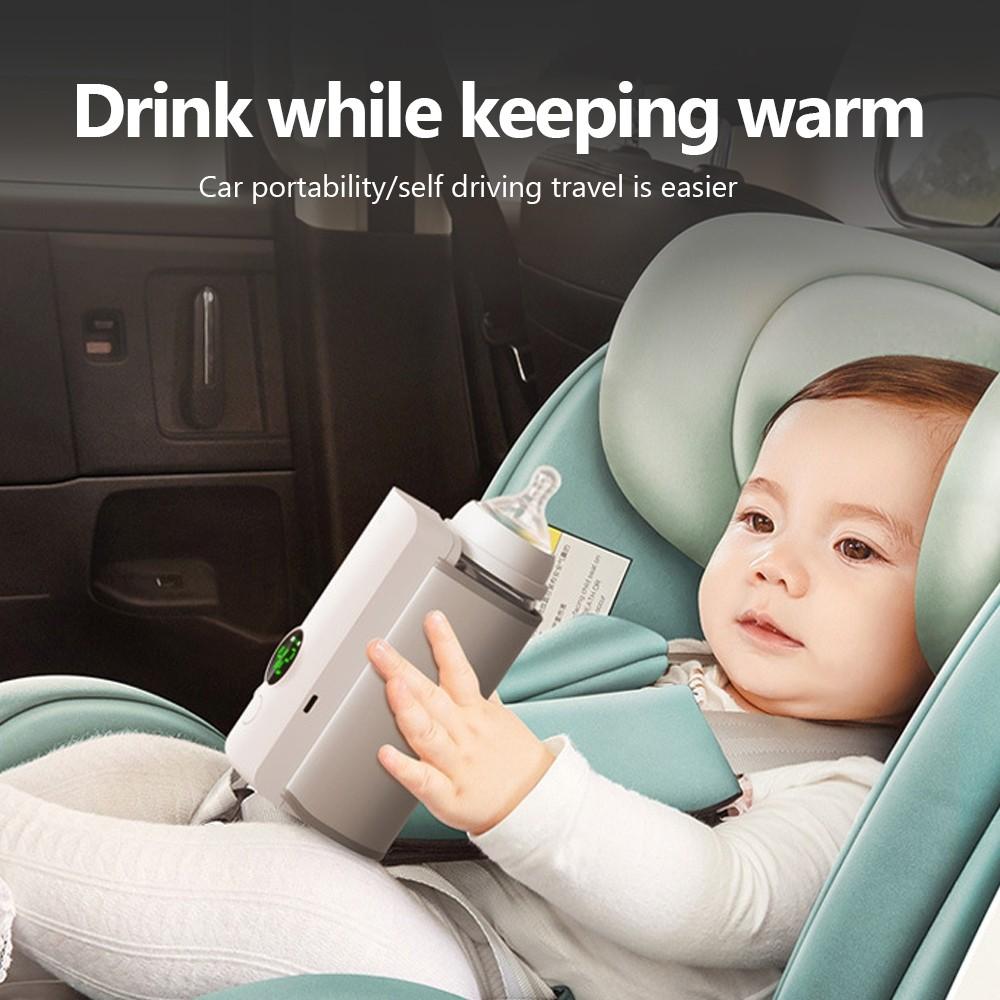 6-Speed Temperature Regulation Milk Heater Portable Infant Milk Bottle Warmer USB Charging Baby Nursing Milk Heating Device