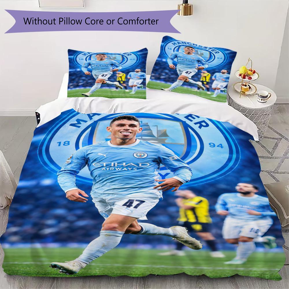 Manchester City F.C. English professional footballer Phil Foden Home Decoration Soft Bedding Down Pillowcase Duvet Cover (without core) K2