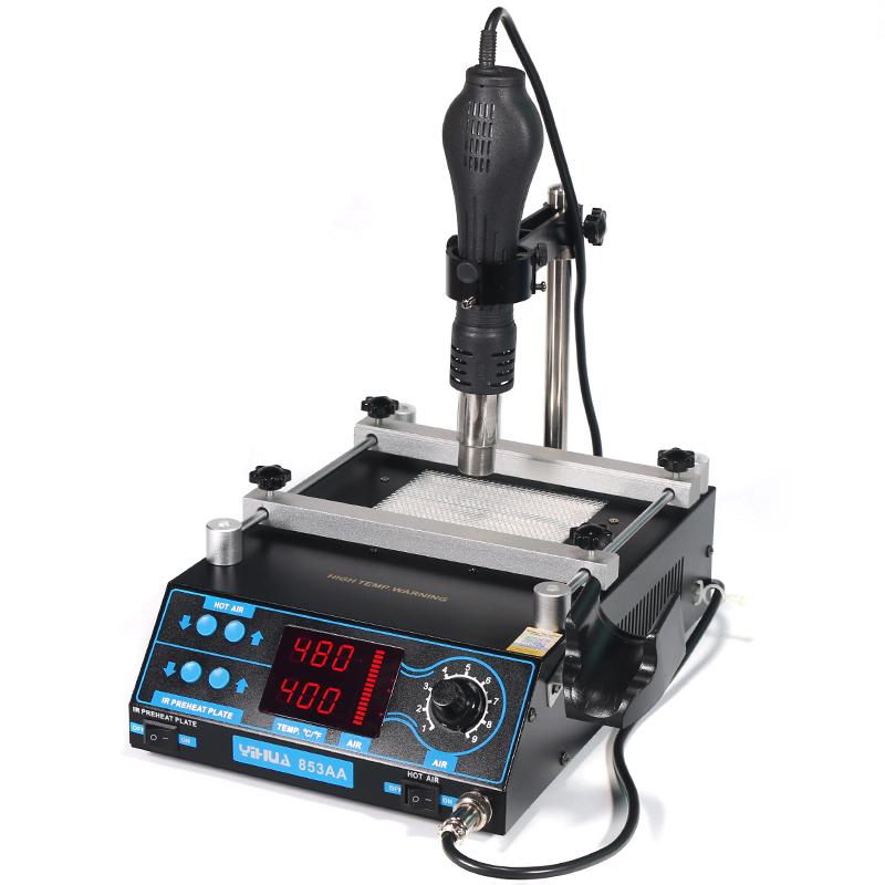 Yihua 853A 3-in-1 Lead-Free Preheating & Rework Station with Hot Air Gun & Soldering Iron