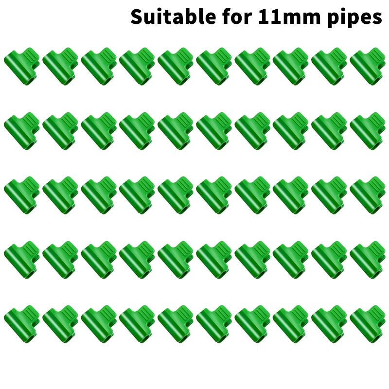 50pcs Green Plastic Greenhouse Film Clips - Heavy-Duty Windproof Garden Clips For Securing Mulch, Tarp & Plant Covers