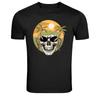 Island Skull Palm Trees Sunset Graphic T-Shirt