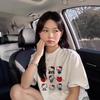Pure Cotton White KT Cat Print Short-sleeve T-shirt for Women, New Summer Loose Plus-size Half-sleeve Design Niche Top