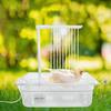 Automatic Parrot Bathtub Automatic Parakeet Bathtub Cage Grooming Fountain for Parakeets African Grey Small Medium Conures