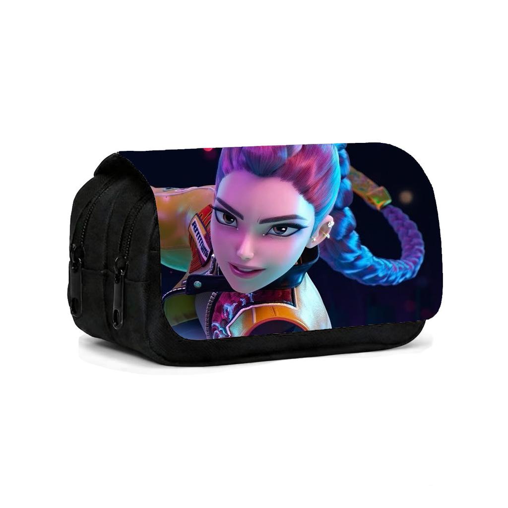 K-Pop Witch Hunters Children'S Double Flip Pencil Case Student Large Capacity Pencil Case Double Pencil Case