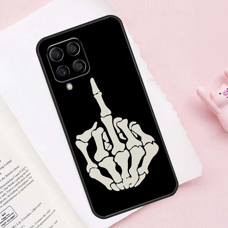Skeleton Middle Finger Case For Samsung Galaxy M16 M36 M56 M21 M20 M23 M31 M11 M54 M14 M34 M13 M52 M32 M12 M15 M55