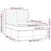 3128599 vidaXL Lit à sommier tapissier avec matelas Noir 140x190 cm Tissu