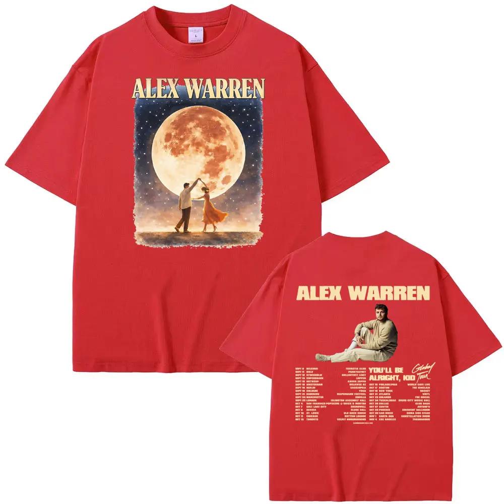 Alex Warren Finding Family on The Road Vintage T Shirt Unisex Women Fashion Gothic Oversized Tshirts Cotton High Quality Tee Shirt