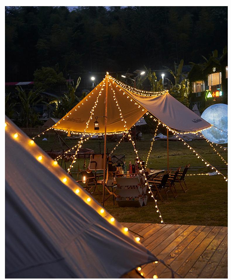 Canopy Tent Solar LED Star Lights for Outdoor Camping & Holiday Decorations