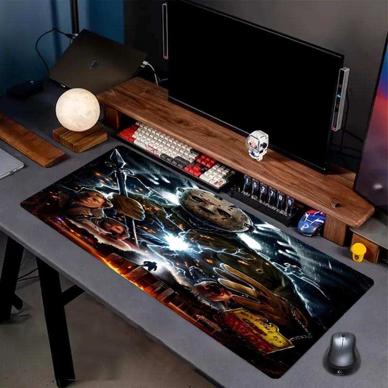 Jason Voorhees Print Mouse Pad, Anti‑Slip Desktop Keyboard Mat, for PC Laptop Gaming Working Daily Use, Cool Festival Birthday Gift