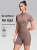 Women's European Summer Short Sleeve Yoga Dance Bodysuit