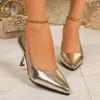 Womens Pumps Temperament Pointed Toe High Heeled Sandals Luxury Banquet Party Shoes Temperament Stiletto High Heels Single Shoes