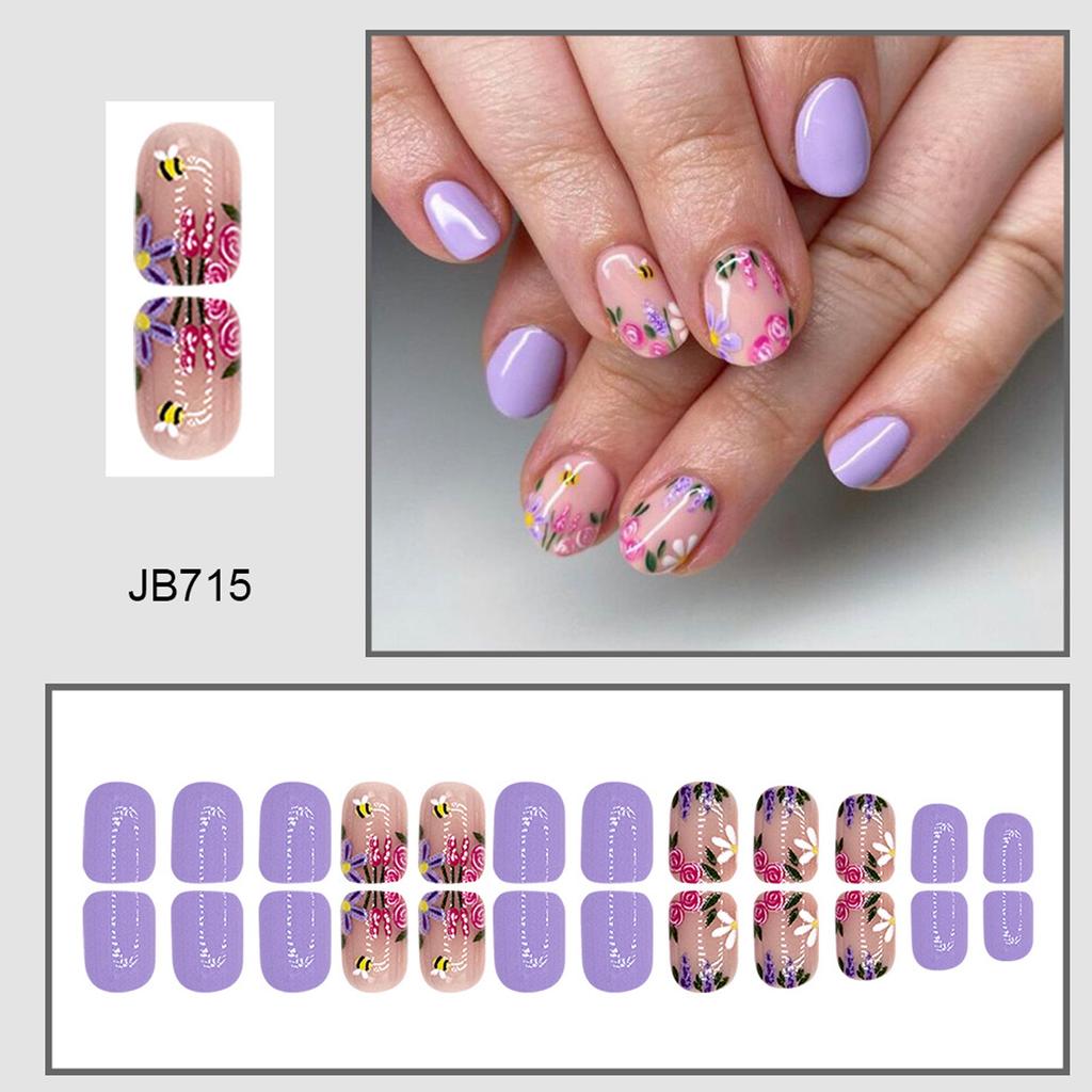 Quadratische Aufklebenägel Blume Falsche Nägel Aufklebenägel in 12 Größen, 24 Stück Französische Nagelspitzen für DIY Nagelkunstdekorationen