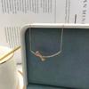 2024 New Smile Necklace Niche Design Bowknot Clavicle Chain 925 Silver Women's Party Jewelry Temperament All-match