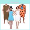Fantasias dos Flintstones Betty Barney Fred Wilma Para Adultos e Crianças Com Design Tribal Perfeitas Para Festas a Fantasia e Festivais
