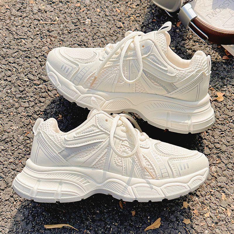 New autumn women's shoes dad shoes breathable mesh niche versatile platform sports shoes casual shoes
