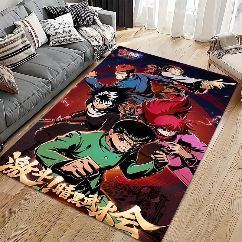 Anime Style Fighting Characters Carpet Suitable As a Non-slip Mat for the Living Room or Bedroom Sofa