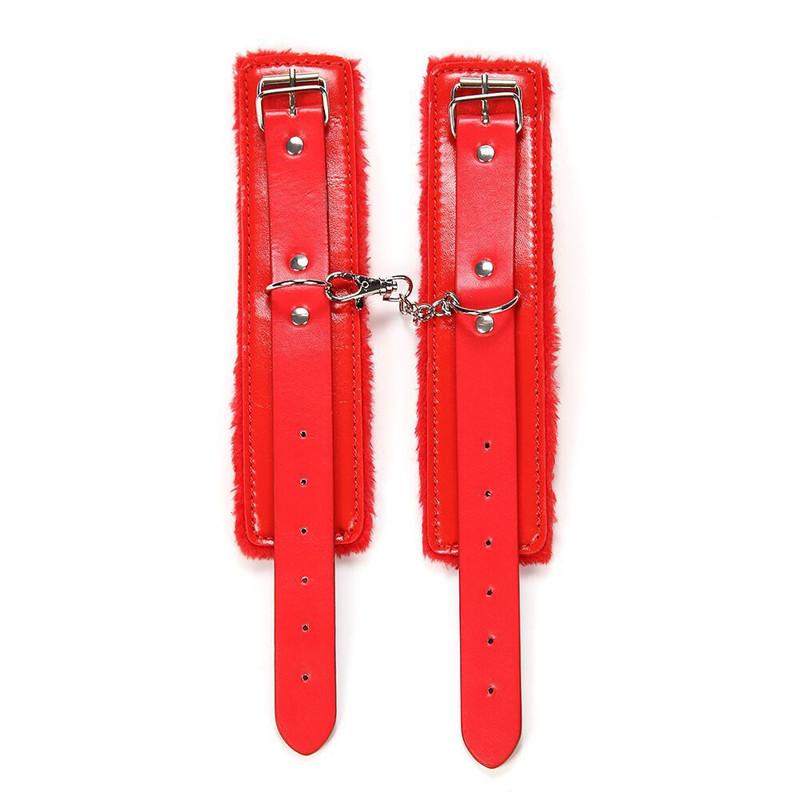 Sex Toys Handcuffs 1Pair PU Leather Restraints Bondage Cuffs Roleplay Tools Erotic Handcuffs for Couples GameSex Products