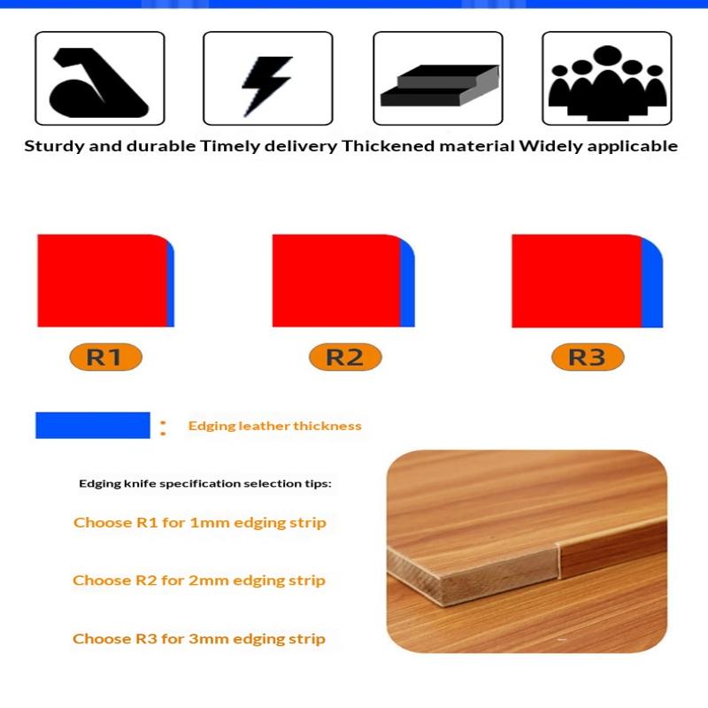 6.35Mm1/4 Shank Round Router Bit R1 R2 R3 4 Corner Woodworking Milling Cutter Trim Knife Edge Alloy Steel Classical Cutter Bit