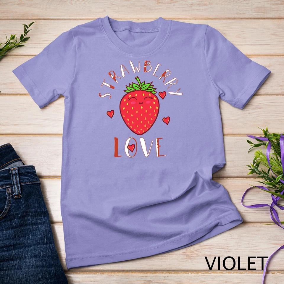 Strawberry Love Lover Fruit Smiling Farmer Greengrocer T-Shirt Unisex T-shirt 11 S