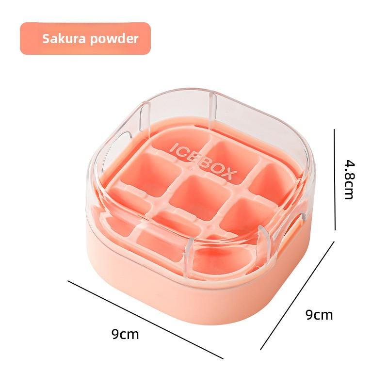 2 Pcs Small Homemade Frozen Ice Cube with LidPressing Ice CompartmentMini Ice Box