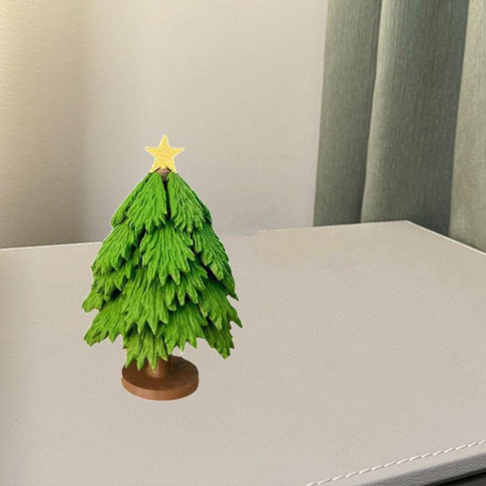 Press Christmas Tree Coaster Foldable Leaf Base Cup Mat Christmas Tree Quirky Toys Children Girl