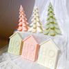 House Shape Silicone Mold Christmas Home Decor Letter Candle Mold Dinner Wax Silicone Candle Mould