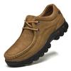 Handmade Casual Walking Shoes Walking Climbing Men's Footwear Non-Slip Hiking Shoes Outdoor Camping Men Genuine Leather Sneakers