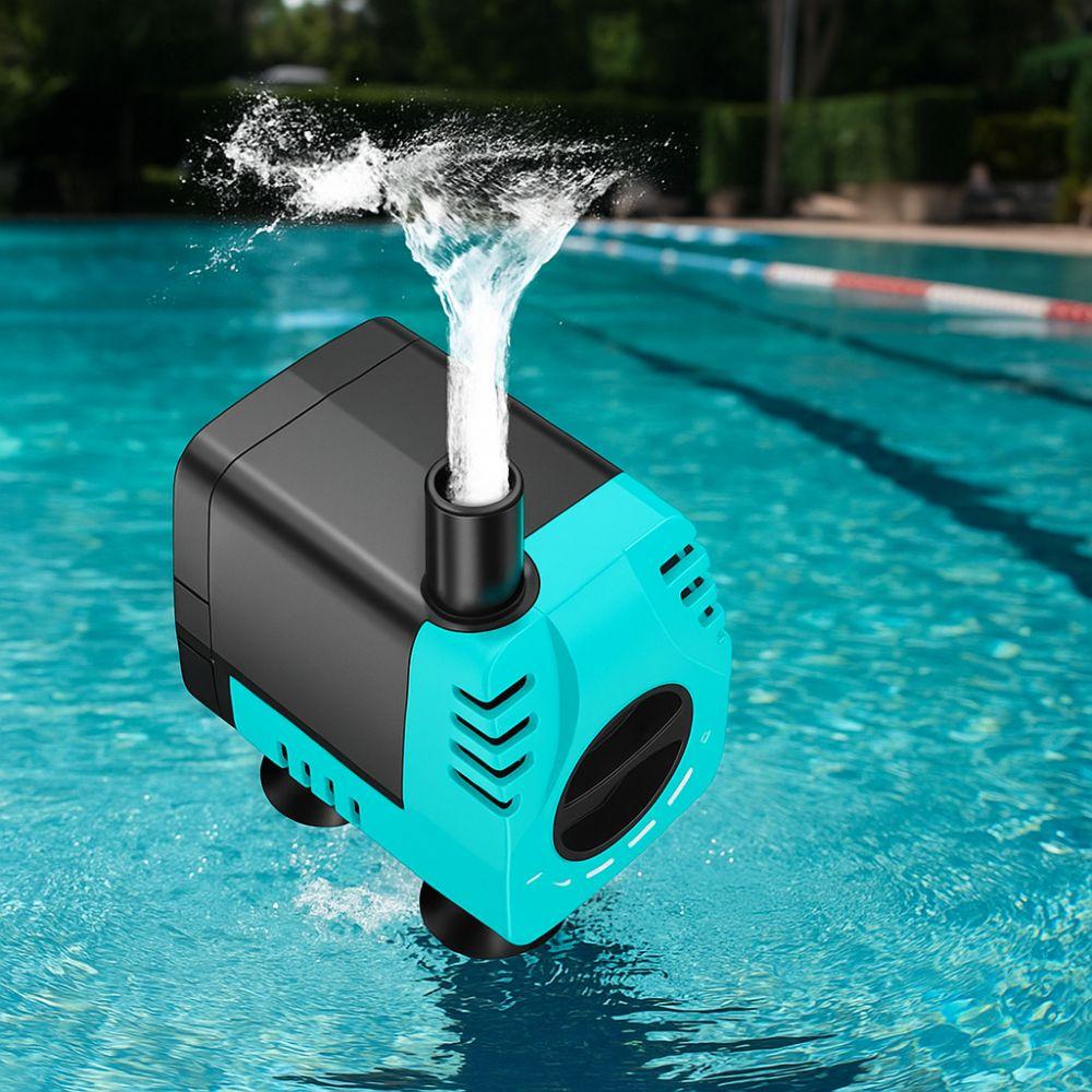 8W Aquarium Submersible Pump Adjustable Flow Off Water Power Outage Water Circulation Pump Silent with Suction Cup