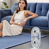 USB Rechargeable Double-head Fan Portable Fan with Separate Control of Two-way Air Supply