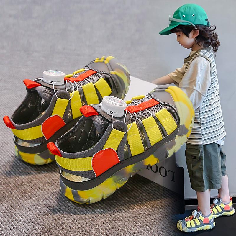 Students Casual Shoes Toes Capped Kids Sandals Camouflage Non-slip 2025 Summer Brand New Children Sports Shoes Mesh Breathable
