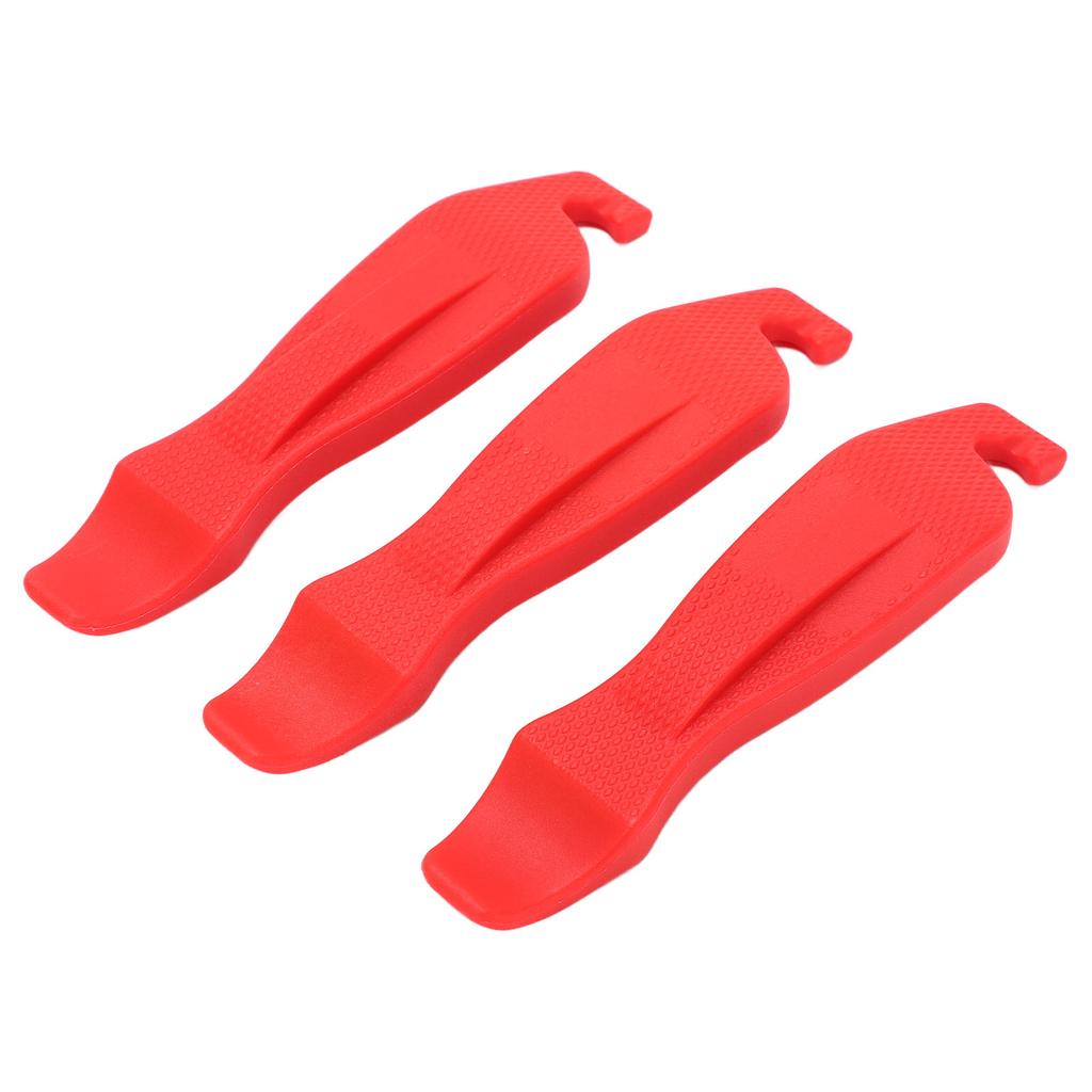 3 stk Sykkeldekk Dekkspak Nylon Dekkspak Sklisikker Høy Hardhet Sykkeldekkspak ReparasjonsverktøyRød