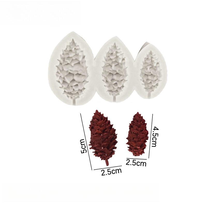 1pcPine Cone Mold Sugarcraft Mold 3D Christmas Pine Cones Shape DIY Decoration Baking Tools for Wedding Birthday Party Christmas