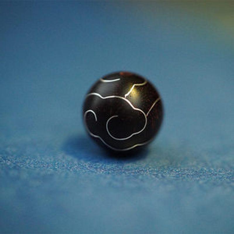 

Lobular Rosewood Inlaid Brass Cloud-Wound DIY Loose Beads Xiangyun with Beads Bracelet Accessories Bracelet Ornament Accessories Purple sandalwood with silver Moire 8mm