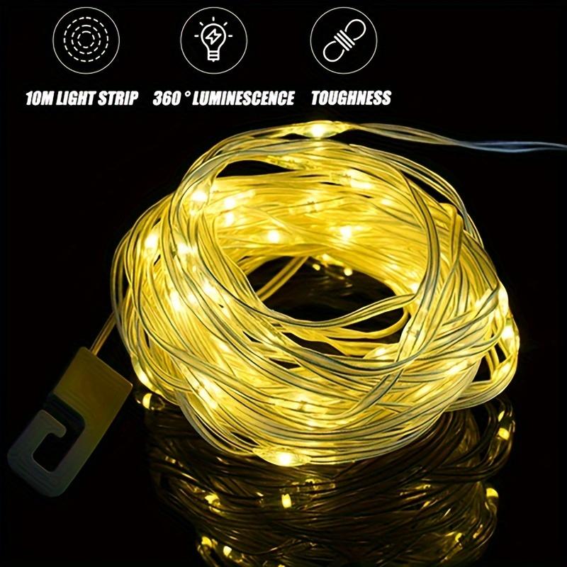Luce Stringa LED da Campeggio 10m, 8 Modalità Magnetica Impermeabile da Esterno per Tenda Luce Decorativa,